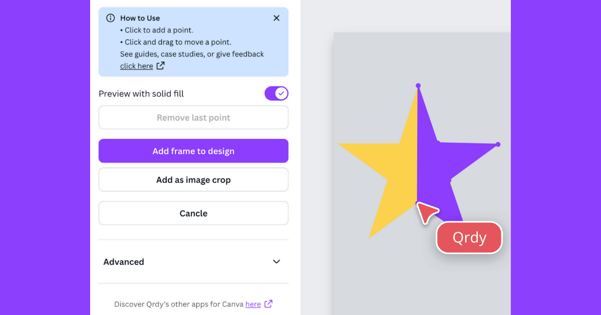 Choose image and start trace to frame